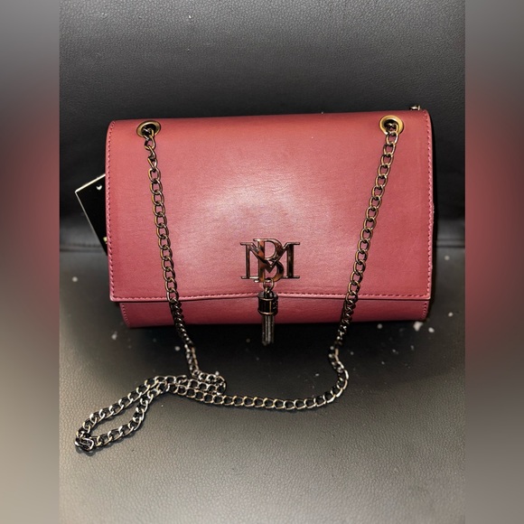 Badgley Mischka Metal Fringe Tassel Bag Purse Silver Chain Crossbody NWT - Picture 4 of 13